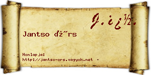 Jantso Örs névjegykártya
